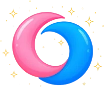 Two intertwined moons