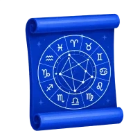 Natal chart scroll