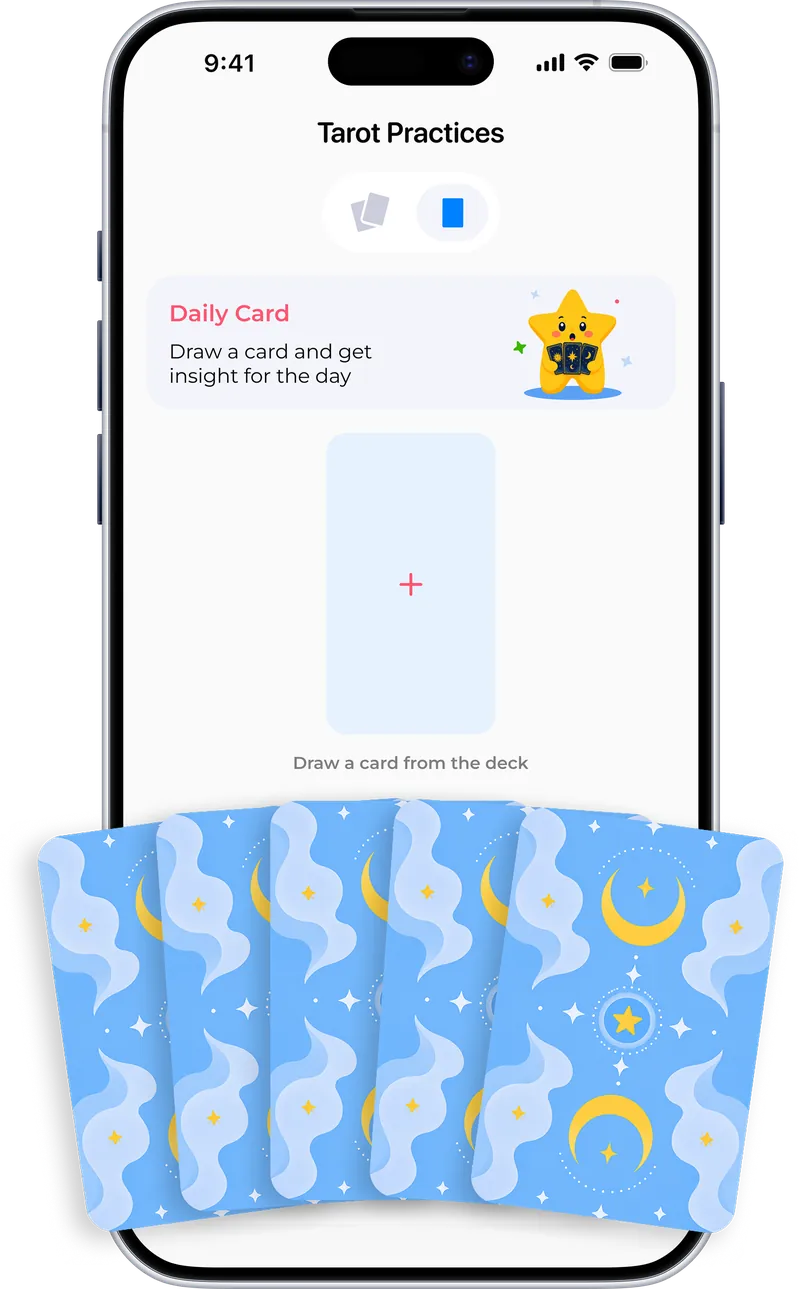 Daily card and tarot screen